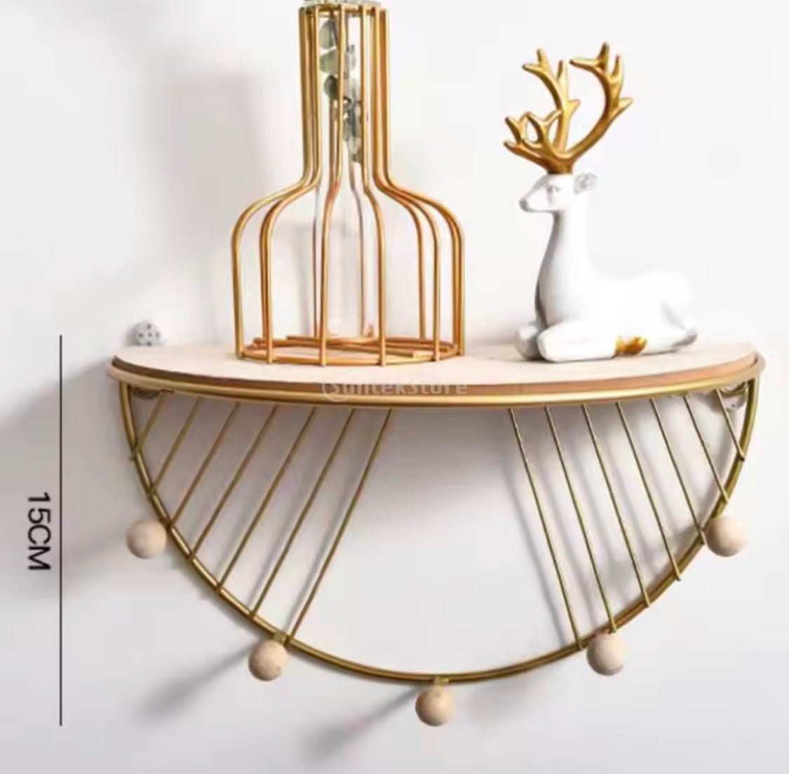 D Shape Wall Mounted Storage Shelf, Creative Wall Mounted Rack, Wall Mounted Iron Wood Floating Shelf, Decorative Hanging Display For Ornaments D Shape Wall Mounted Storage Shelf, Creative Wall Mounted Rack, Wall Mounted Iron Wood Floating Shelf, Decorative Hanging Display For Ornaments
